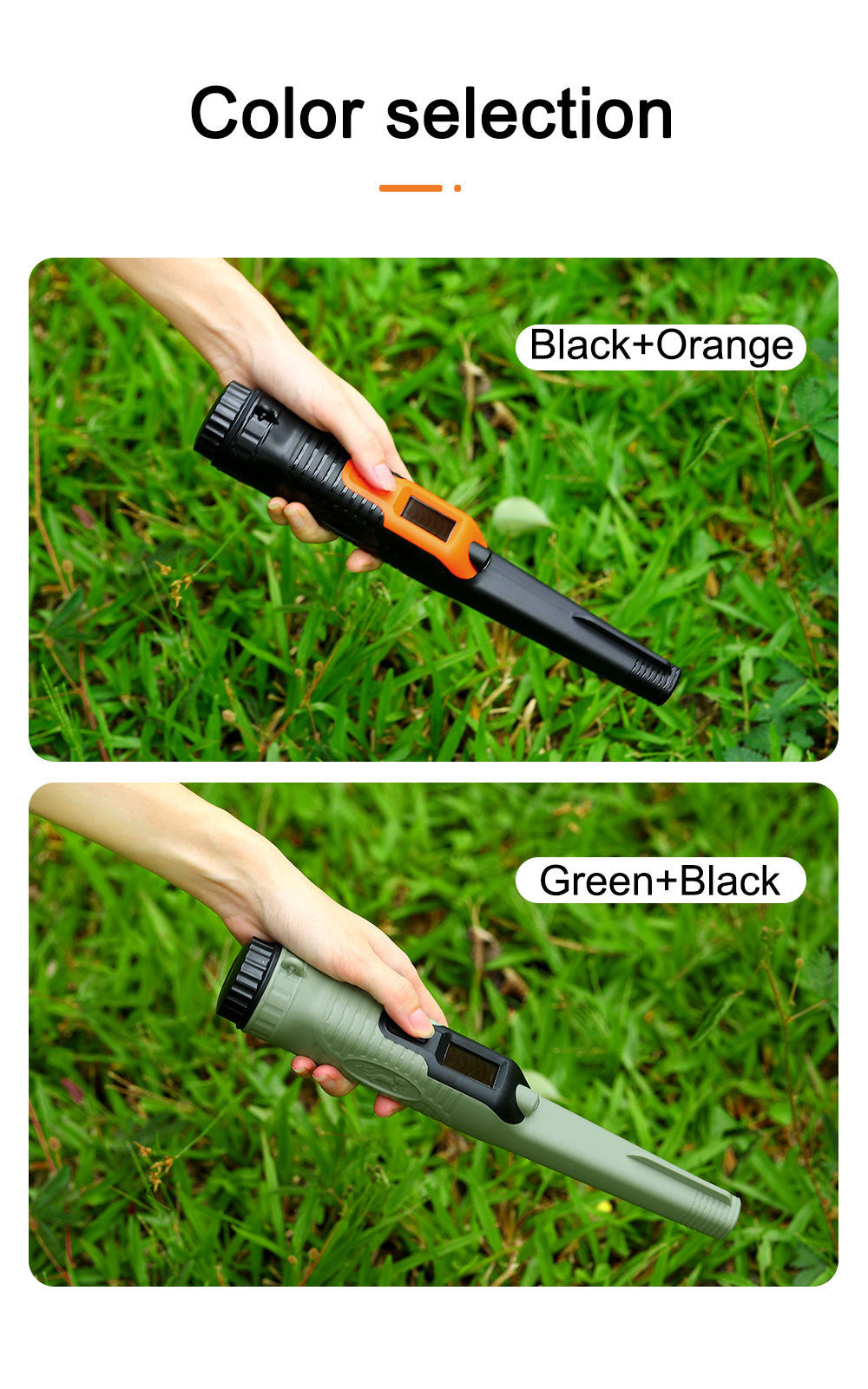 High sensitivity handheld metal detector HS-12 positioning rod underground treasure hunting metal detector small and portable
