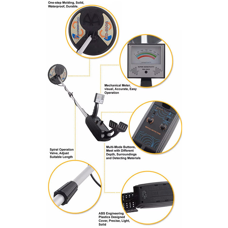 5002 Metal Detector, 10 Meter Underground Metal Detector, Copper Coin Exploration