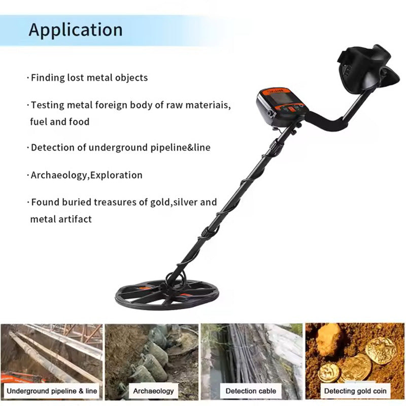 10 meter underground metal detector 960 high sensitivity for outdoor exploration of gold, silver, copper coins, and archaeological treasures in old houses. Sound report of the instrument