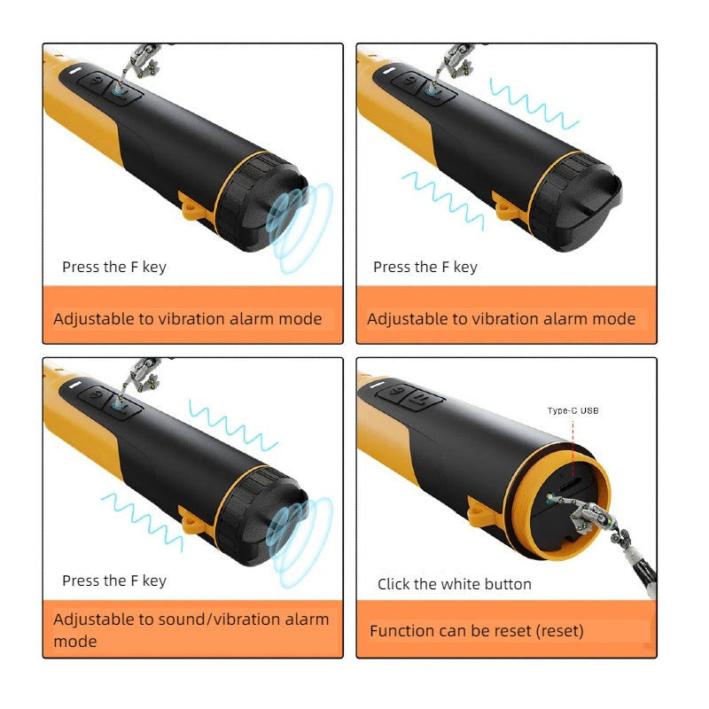 New Handheld 3-in-1 Metal Detector Outdoor Treasure Hunt Pulse Waterproof Charging Metal Detector