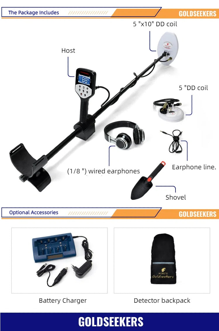 GDS2000 metal detector high-precision underground depth 5m all-round gold silver ultrasonic positioning detection