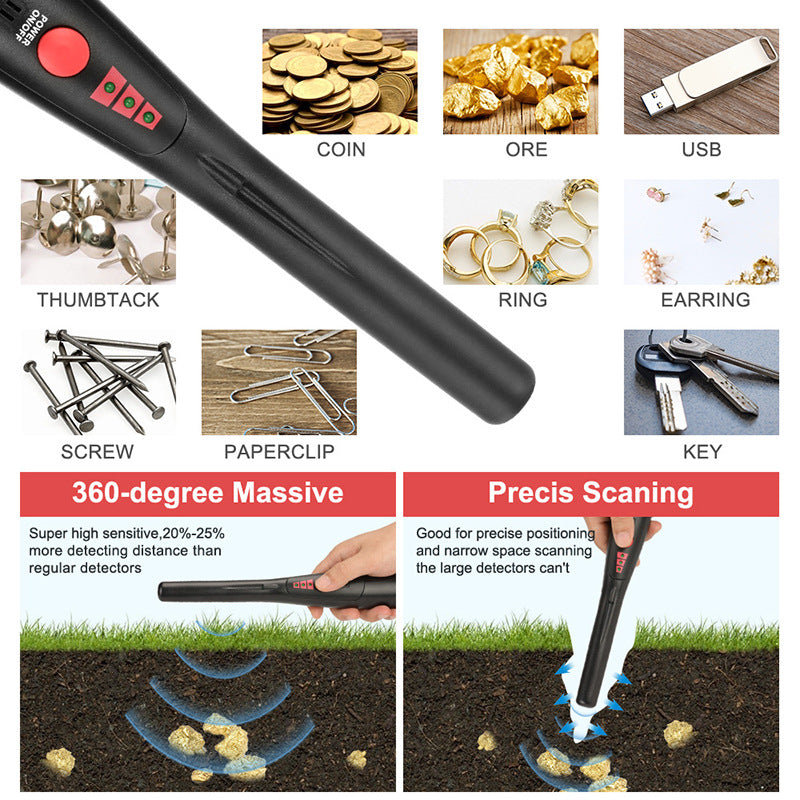 770 Handheld Underground Detector, Security Inspection Detector, Metal Positioning Rod, Gold Treasure Detector