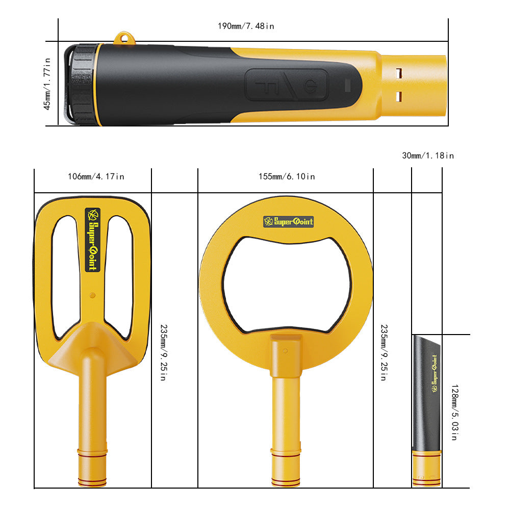 New Handheld 3-in-1 Metal Detector Outdoor Treasure Hunt Pulse Waterproof Charging Metal Detector