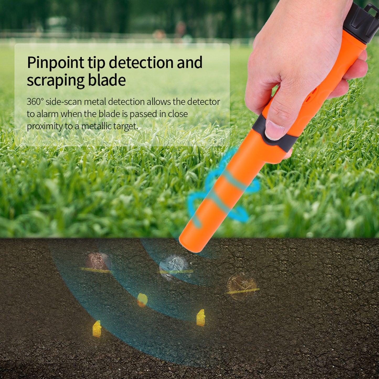 Metal Detector Wand MD970 Fully Waterproof High Sensitivity