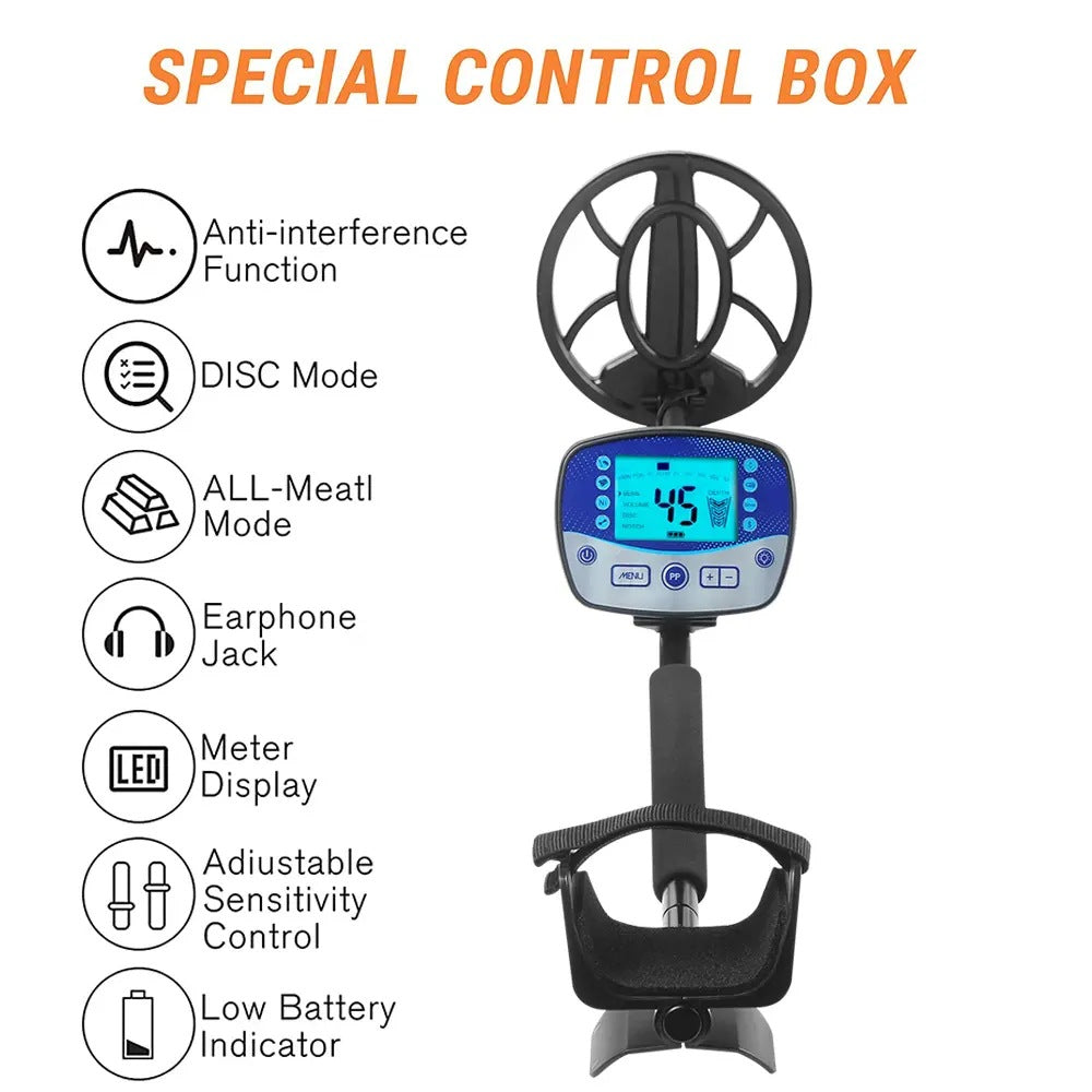 T11 metal detector LCD display one click iron beach outdoor historical treasure hunting device