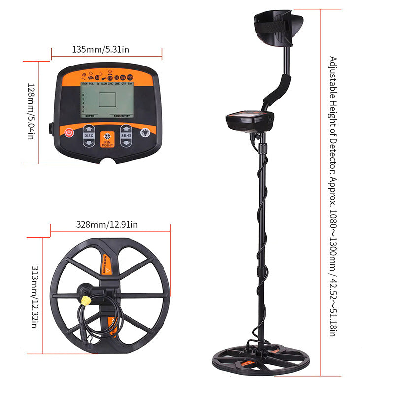 10 meter underground metal detector 960 high sensitivity for outdoor exploration of gold, silver, copper coins, and archaeological treasures in old houses. Sound report of the instrument