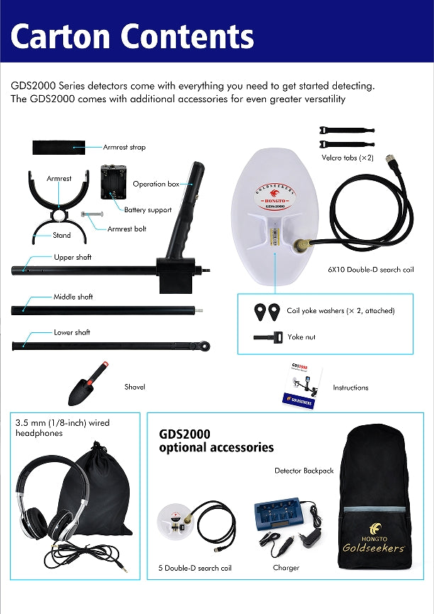 GDS2000 metal detector high-precision underground depth 5m all-round gold silver ultrasonic positioning detection