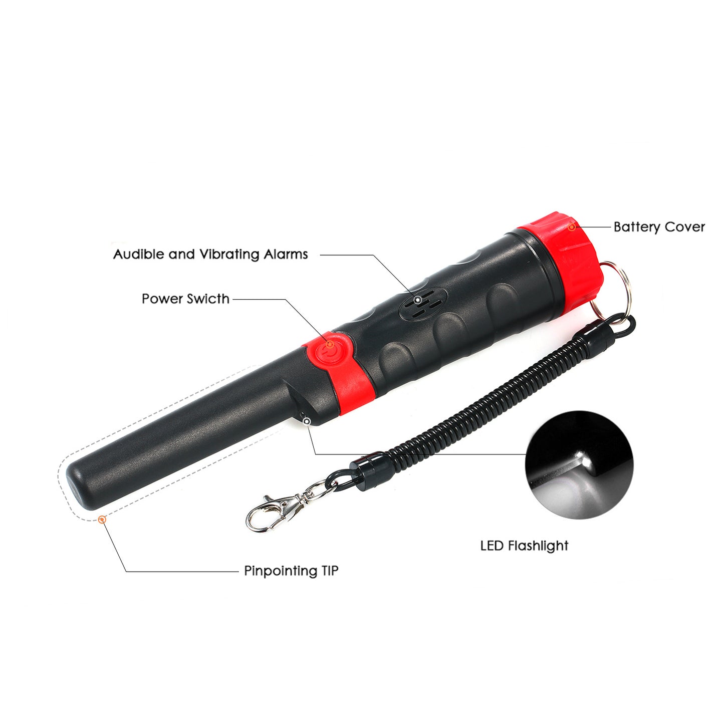 Metal Detector Wand MD970 Fully Waterproof High Sensitivity