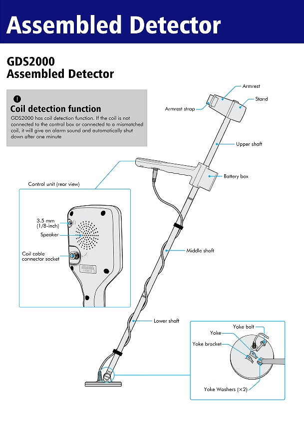 GDS2000 metal detector high-precision underground depth 5m all-round gold silver ultrasonic positioning detection