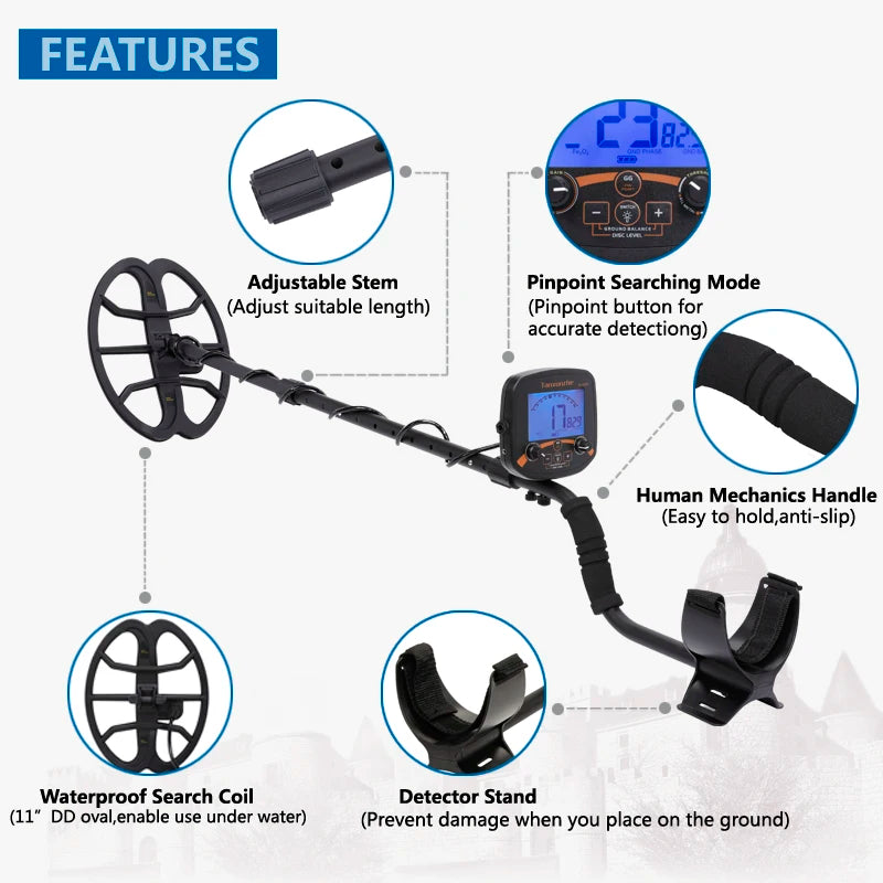 New TC-600 Underground Metal Detector Gold and Silver Detector Treasure Hunter Antique Treasure Detector