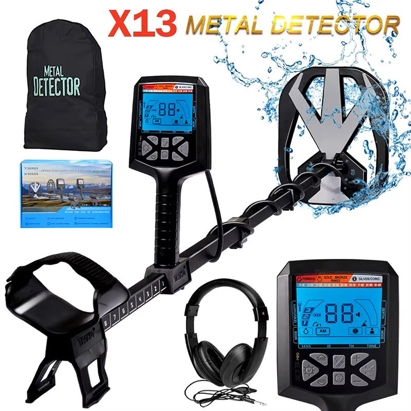 X13 underground metal detector outdoor handheld portable LCD display gold, silver, copper, iron treasure hunting locator