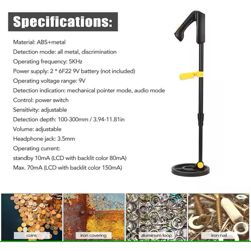 Children's Underground Metal Detector 1014 Metal Detector Children's Puzzle Toy Farm Activity Summer Camp Treasure Digging