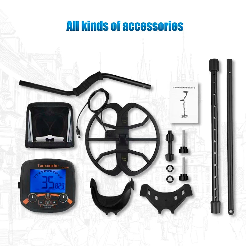 New TC-600 Underground Metal Detector Gold and Silver Detector Treasure Hunter Antique Treasure Detector
