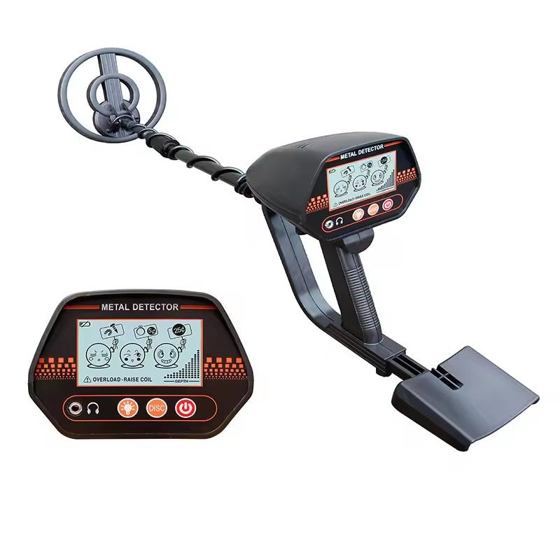 MD4070 handheld metal detector with smiling face LCD display, children's toy type beach grass underground treasure hunting