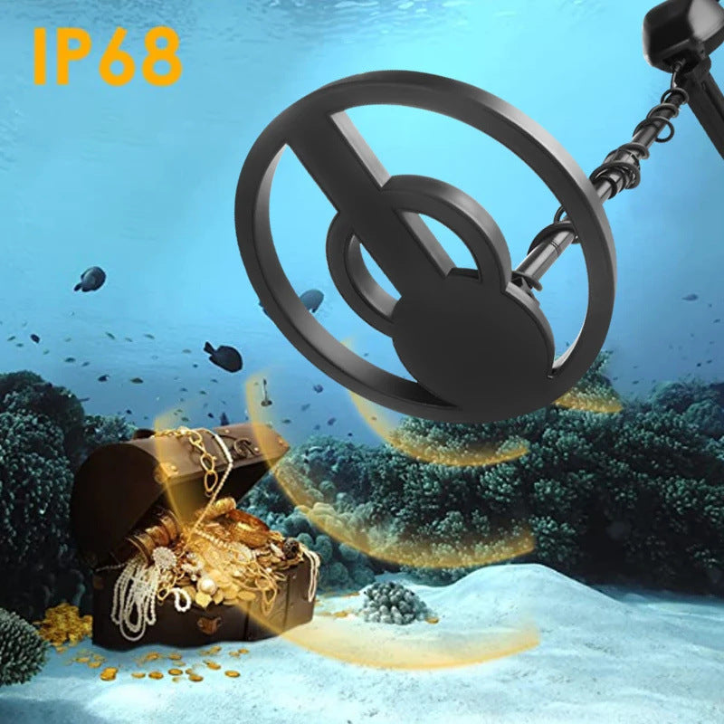 MD4070 handheld metal detector with smiling face LCD display, children's toy type beach grass underground treasure hunting