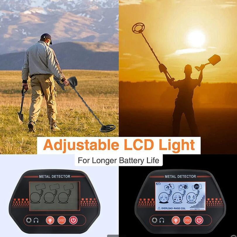 MD4070 handheld metal detector with smiling face LCD display, children's toy type beach grass underground treasure hunting