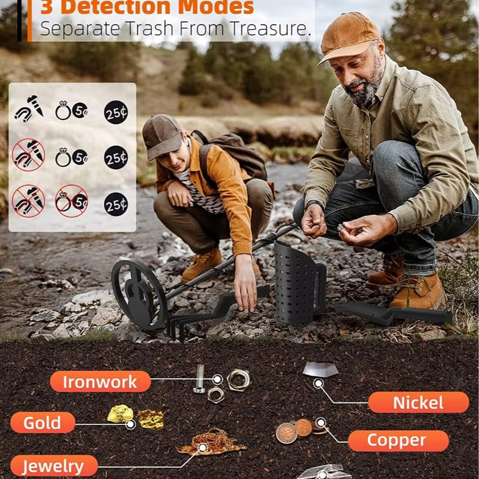 MD4070 handheld metal detector with smiling face LCD display, children's toy type beach grass underground treasure hunting