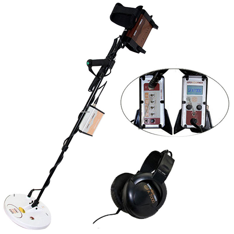GFX7000 underground metal detector, gold sand treasure hunting device, pan detector, LCD screen display, iron removal