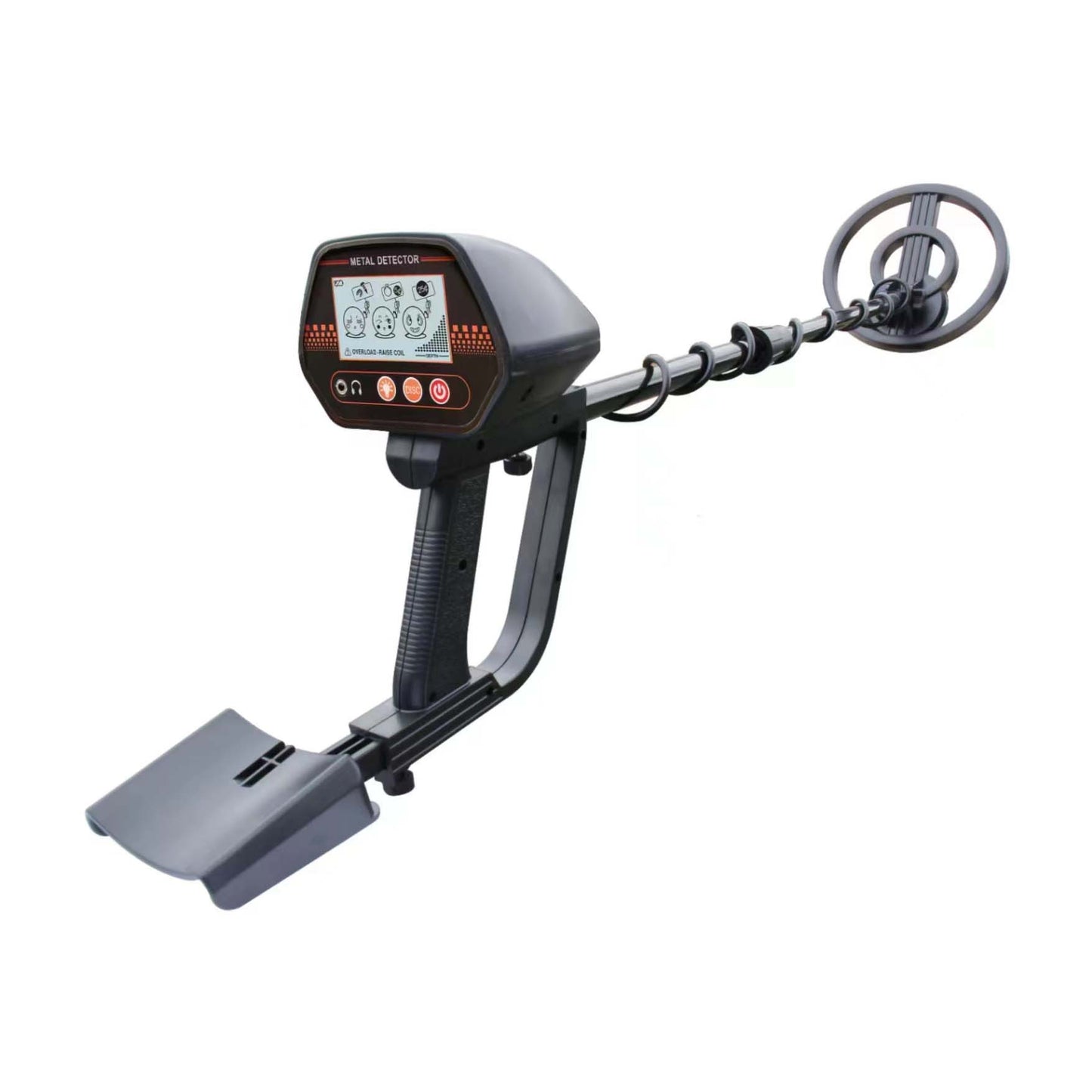 MD4070 handheld metal detector with smiling face LCD display, children's toy type beach grass underground treasure hunting