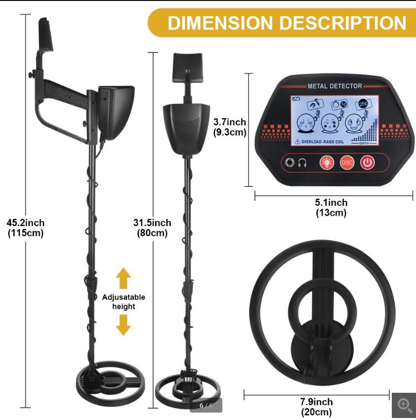 MD4070 handheld metal detector with smiling face LCD display, children's toy type beach grass underground treasure hunting