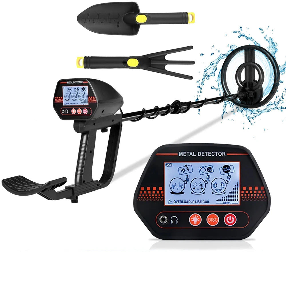 MD4070 handheld metal detector with smiling face LCD display, children's toy type beach grass underground treasure hunting