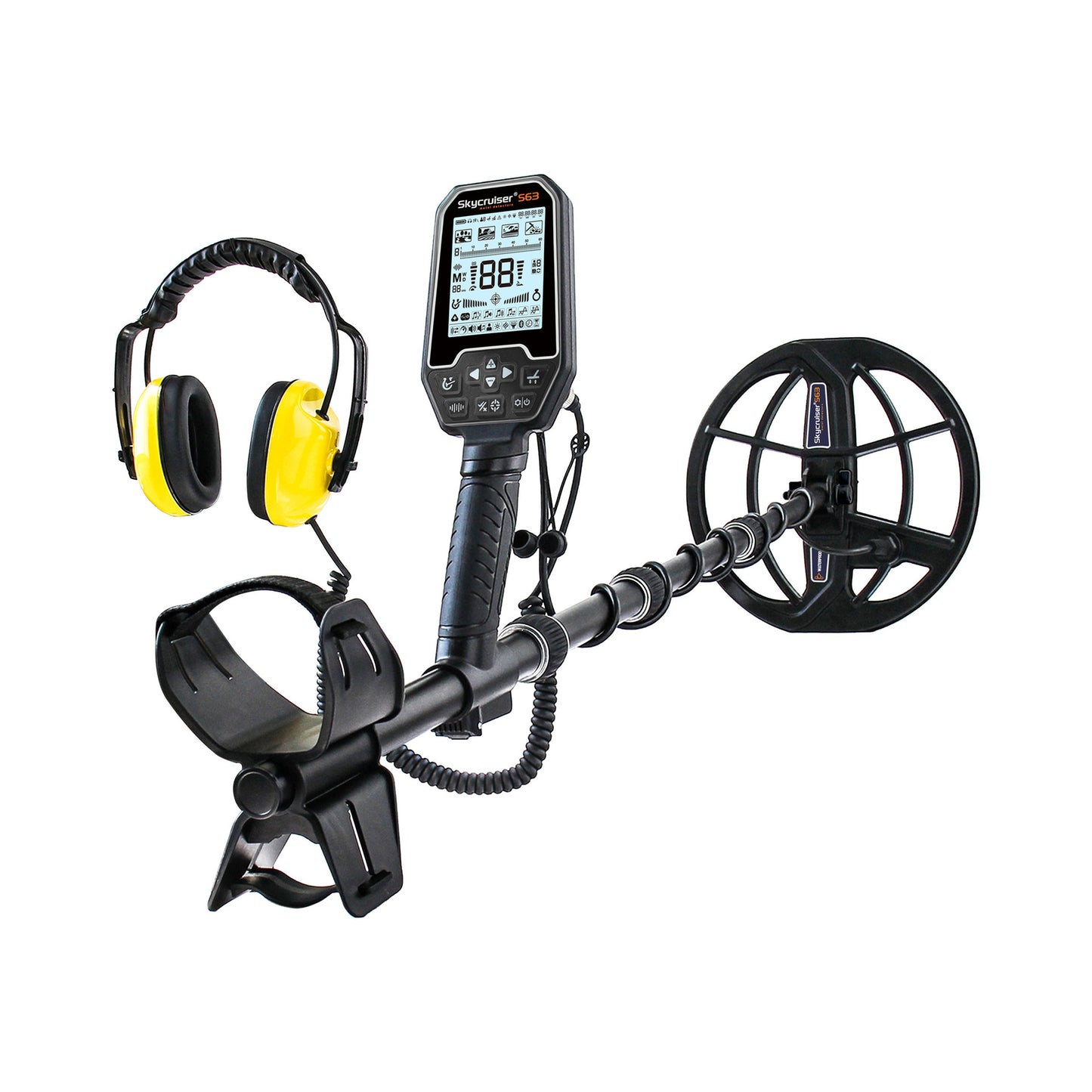Skycruiser S63 Underground Metal Detector Underwater High Sensitivity Iron Removal Treasure Hunt Gold, Silver, Copper, Aluminum Gold Detector