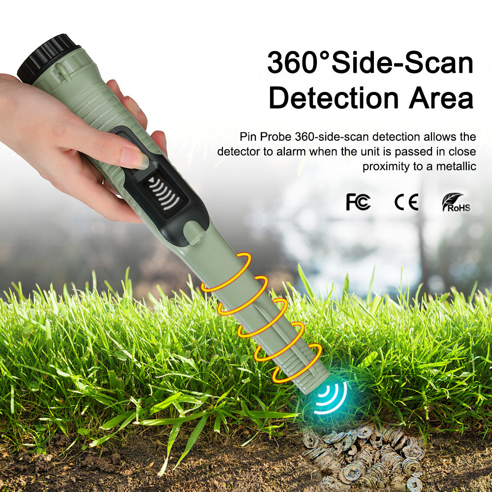 High sensitivity handheld metal detector HS-12 positioning rod underground treasure hunting metal detector small and portable