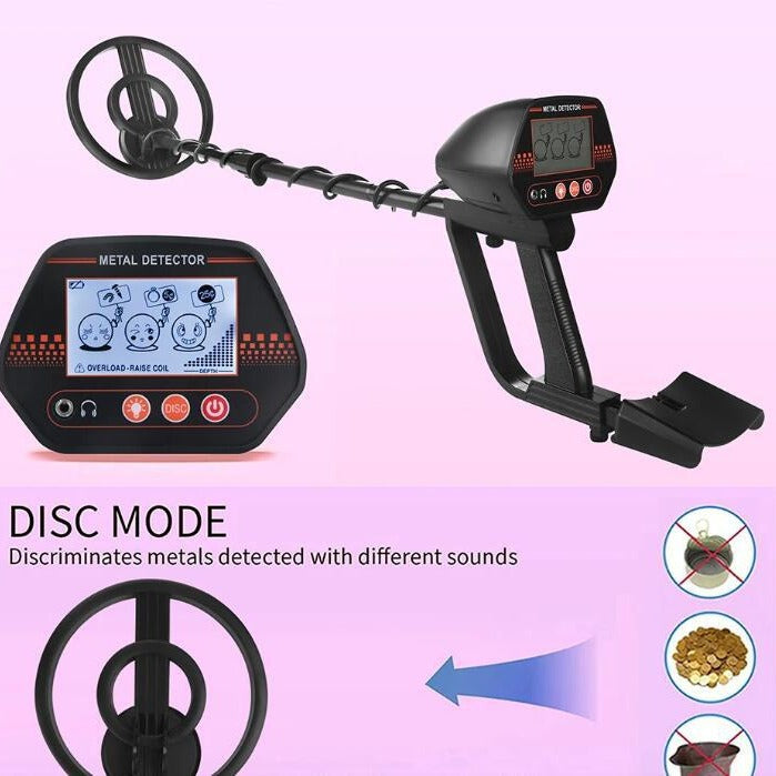 MD4070 handheld metal detector with smiling face LCD display, children's toy type beach grass underground treasure hunting