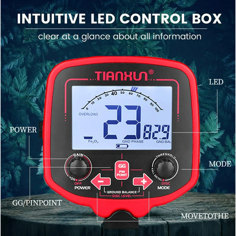 Metal Detector for Adults TX-850L Underground Gold Detector Outdoor Gold Exploration