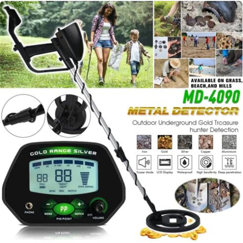 Professional New MD-4090 High Accuracy Gold Metal Detector Waterproof LCD Display