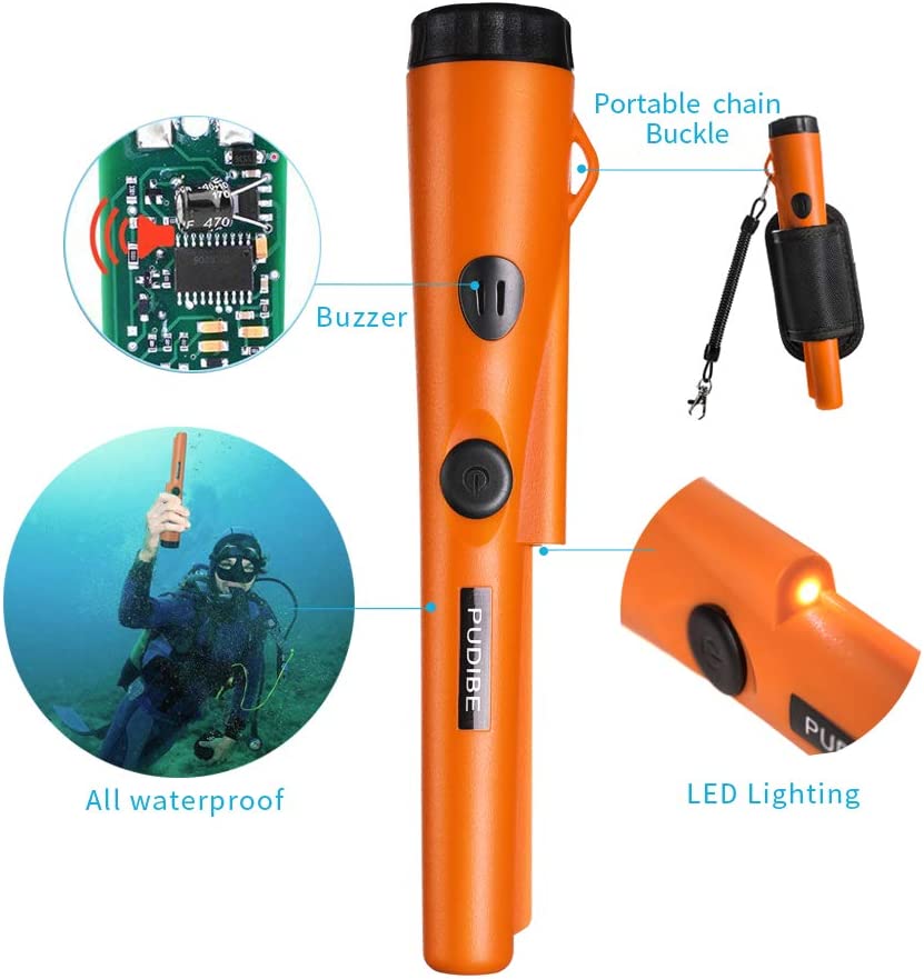High Sensitivity Handheld Metal Detector Positioning Rod GP Point Waterproof 360 Side Scan