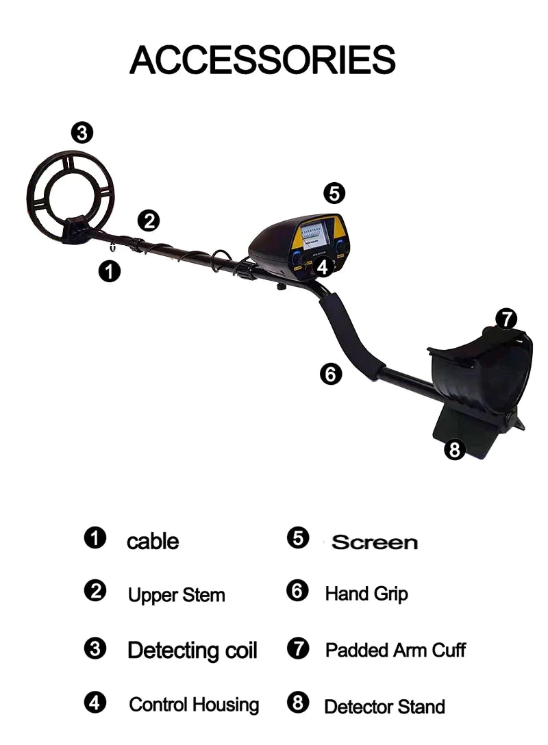 Metal Detector MD-3031 Metal Finder Inductor Gold Treasure Hunter Seeker 1.8m Depth