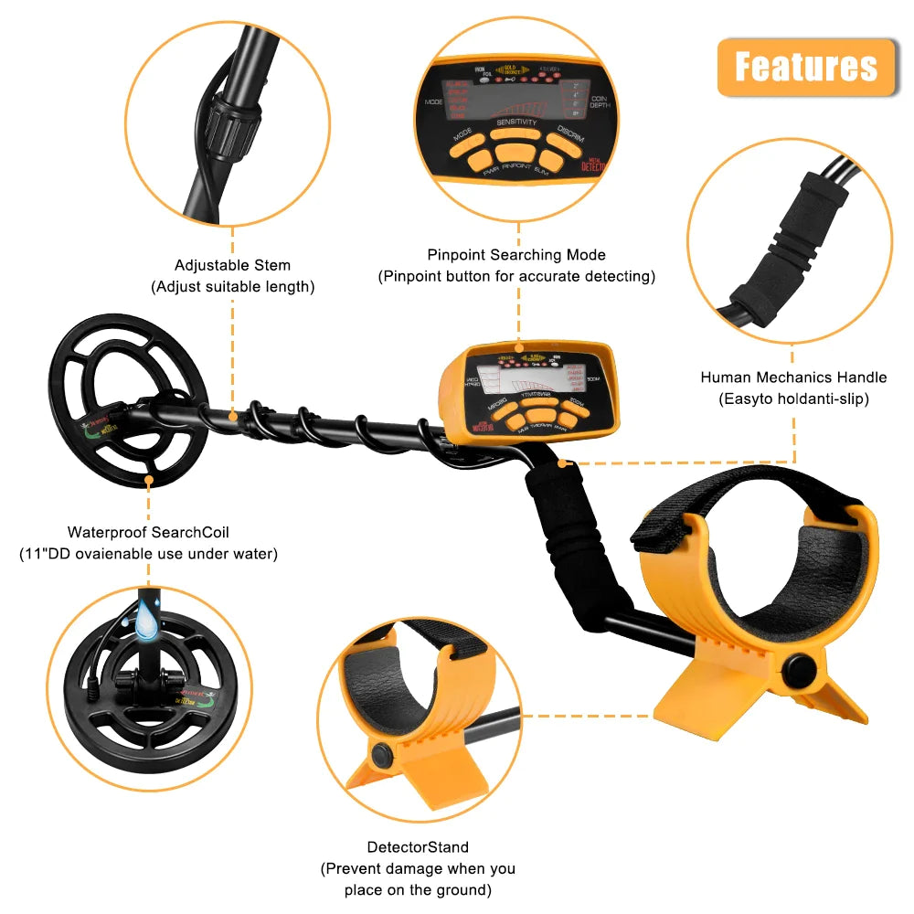 Professional Metal Detector High Performance Underground Metal Detector MD6250
