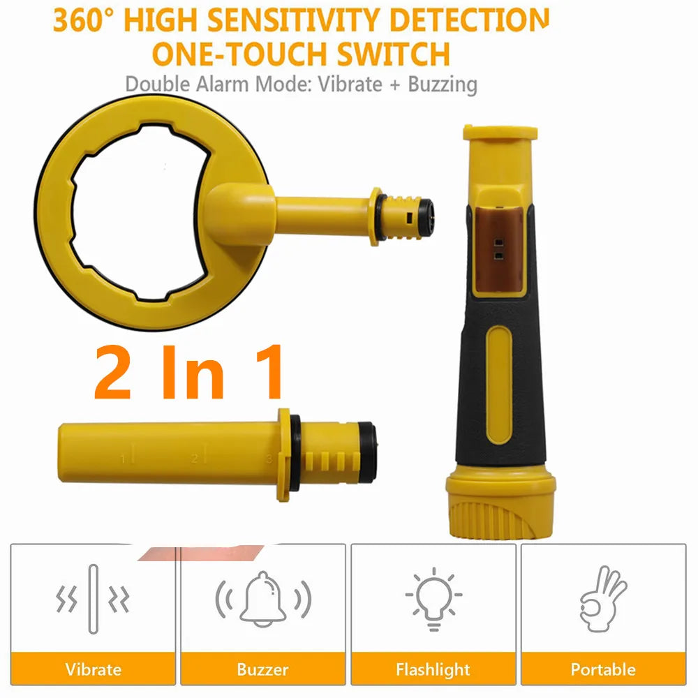 Metal Detector Pulse Pinpointer Induction Diving Treasure Waterproof Metal Detector Hand Held Metal Finder