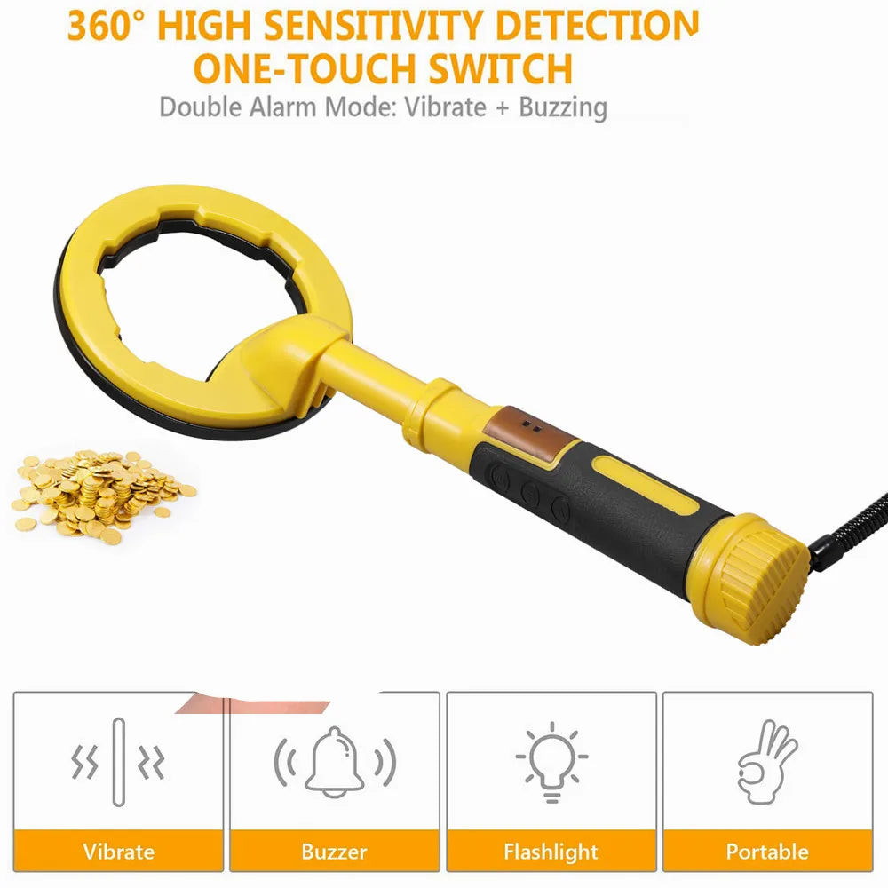 Metal Detector Pulse Pinpointer Induction Diving Treasure Waterproof Metal Detector Hand Held Metal Finder