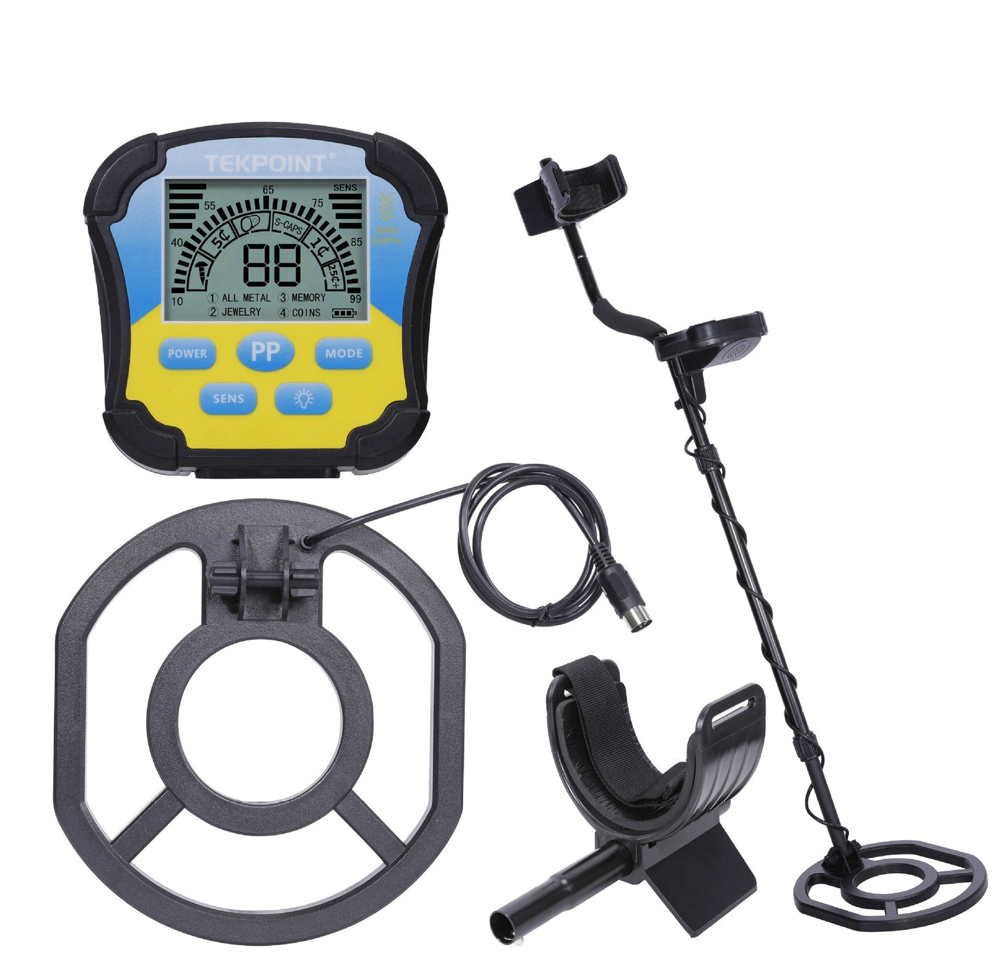 Underground Metal Detector MD8030 Gold Finder with 10inch Waterproof Search Coil LCD Digital Display Treasure Hunte