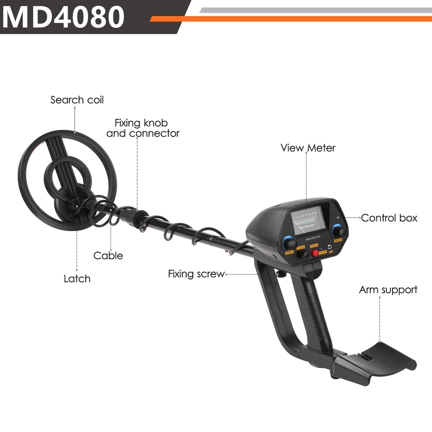 Waterproof Underground Gold Metal Detector Finder TX-910 MD910 Treasure Detecting Pinpointer