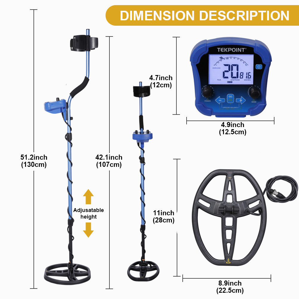 MD8050 Metal Detector Professional Underground Depth Gold Detector