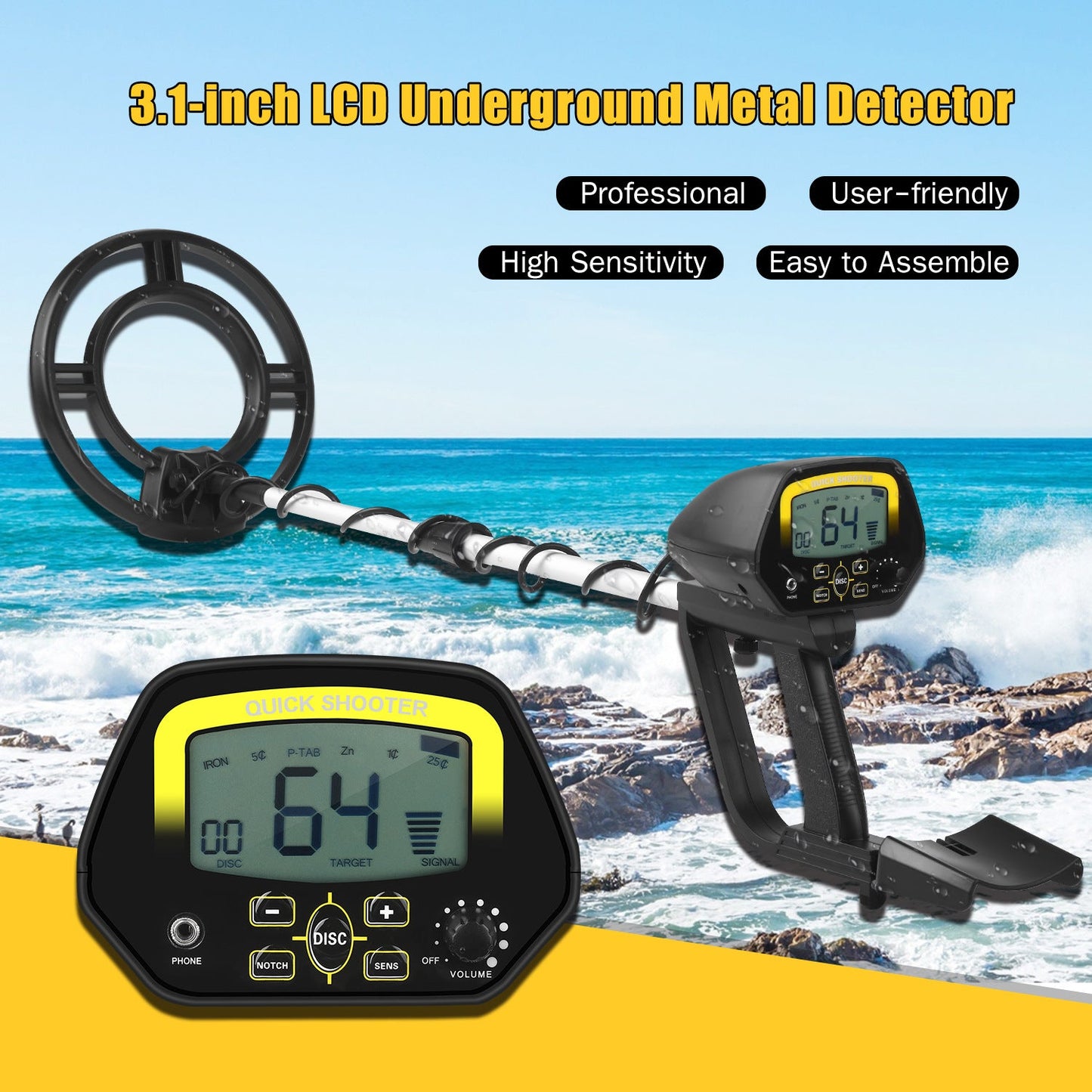 MD4060 Underground Metal Detector LCD Display Detector