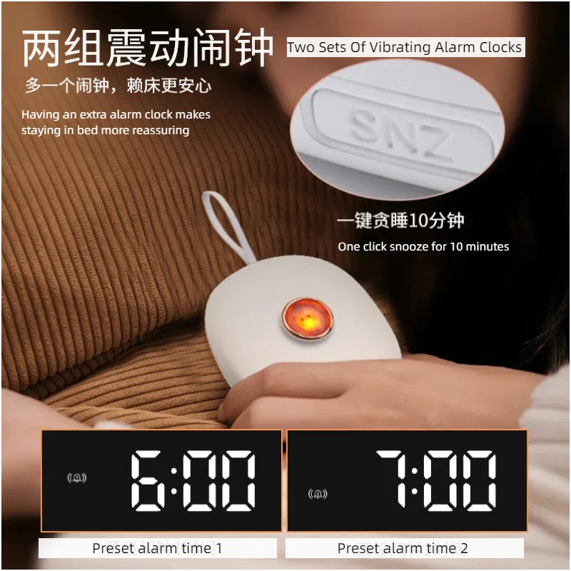 New Strong Vibration Alarm Clock for Students to Wake Up with Creative Cute Pet Mute Deaf LED Digital Clock