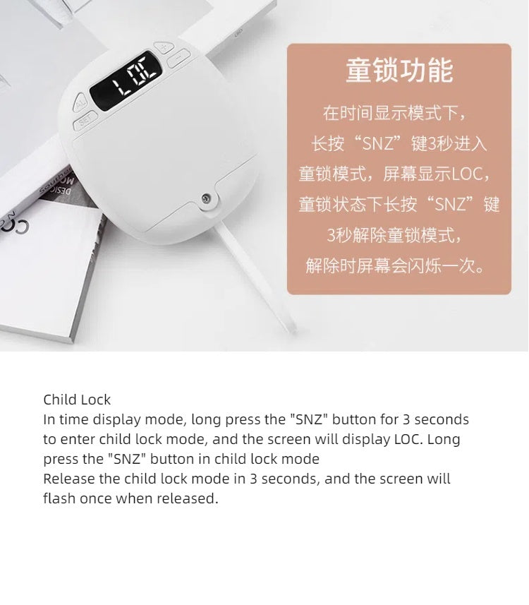 New Strong Vibration Alarm Clock for Students to Wake Up with Creative Cute Pet Mute Deaf LED Digital Clock