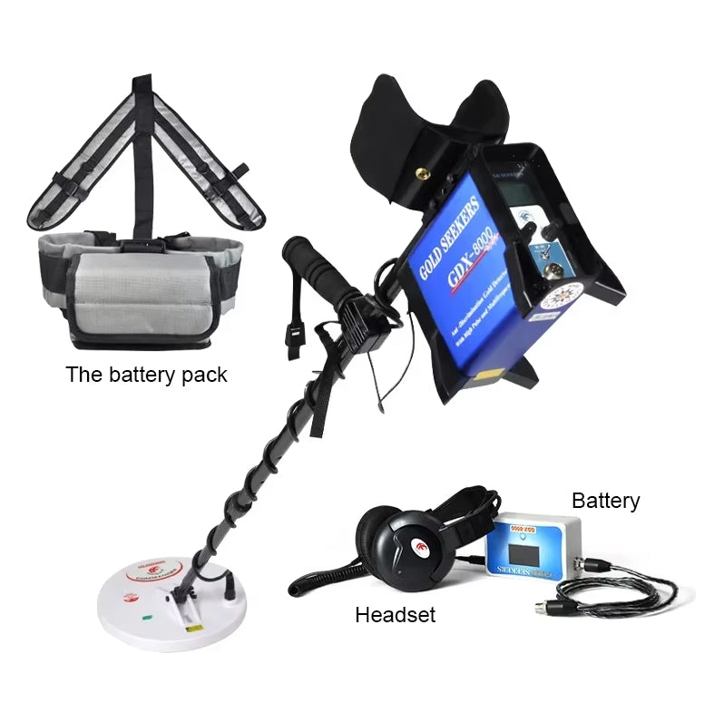 Metal Detector for Adults GDX8000 Professional Underground 8-meter Depth Metal Detector For Outdoor metal detection
