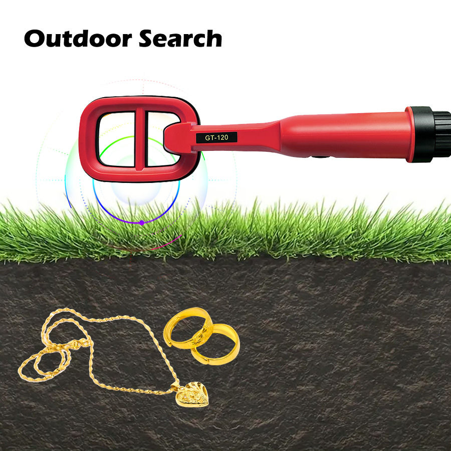 Metal detector GT-120 waterproof positioning rod for diving and salvaging cattle stomachs, detecting iron, gold, silver, copper, underground treasure hunting, jewelry and gold