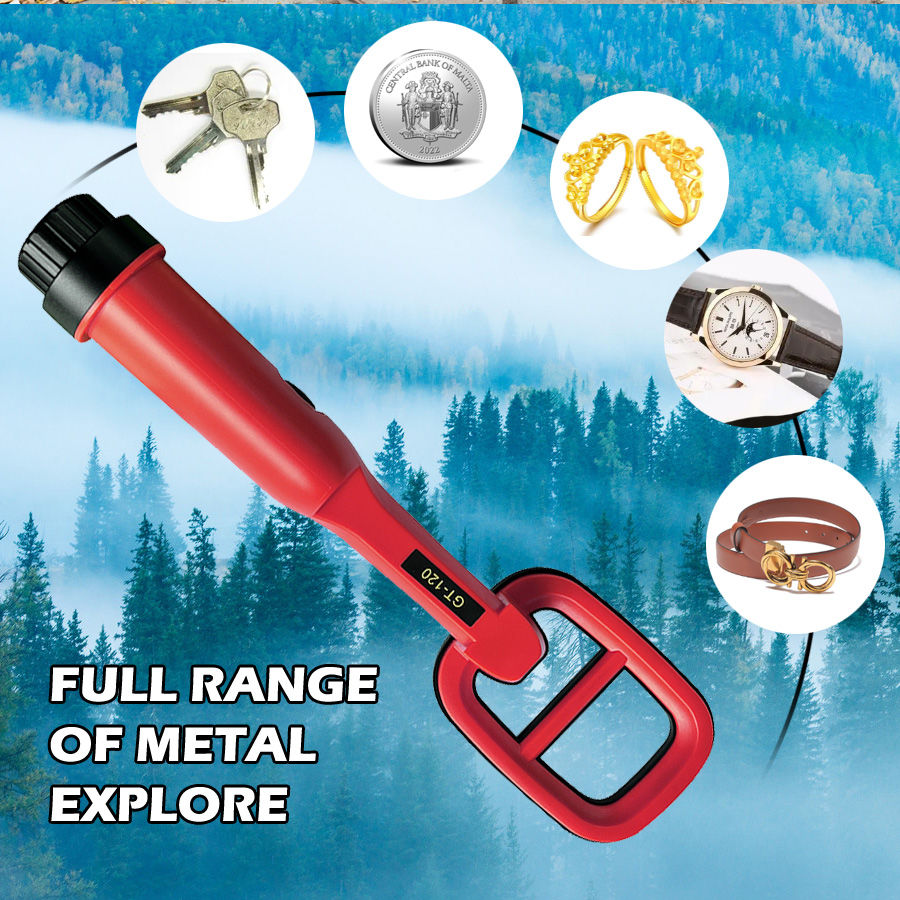 Metal detector GT-120 waterproof positioning rod for diving and salvaging cattle stomachs, detecting iron, gold, silver, copper, underground treasure hunting, jewelry and gold