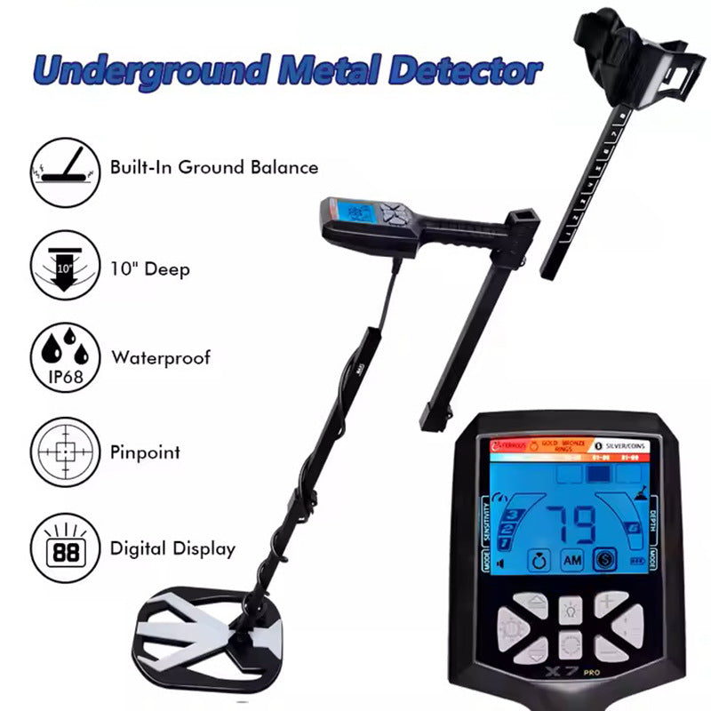 Professional metal detector X7 gold, silver and copper detection new outdoor treasure hunting device