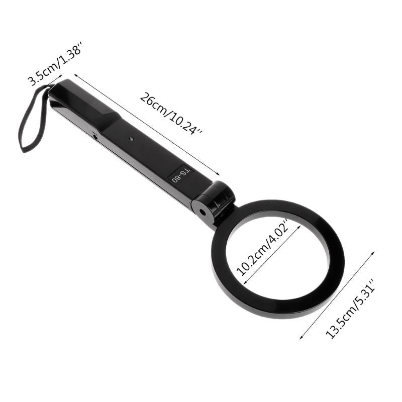 TS-80 Handheld Metal Detector Portable Foldable High Sensitivity Station Terminal Airport School Court Security Detector