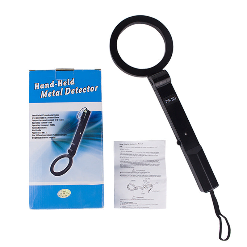 TS-80 Handheld Metal Detector Portable Foldable High Sensitivity Station Terminal Airport School Court Security Detector