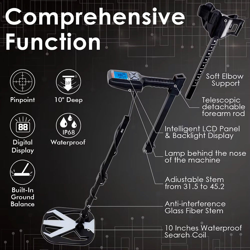 X13 underground metal detector outdoor handheld portable LCD display gold, silver, copper, iron treasure hunting locator