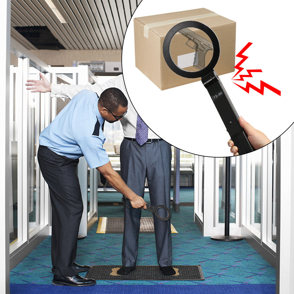 TS-80 Handheld Metal Detector Portable Foldable High Sensitivity Station Terminal Airport School Court Security Detector