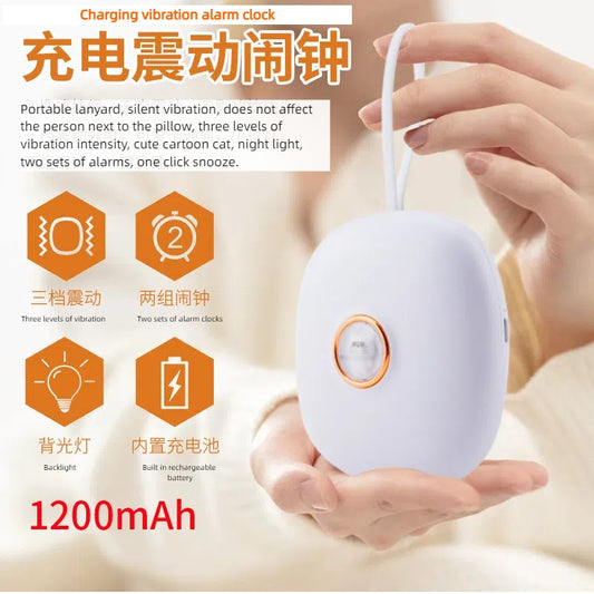 New Strong Vibration Alarm Clock for Students to Wake Up with Creative Cute Pet Mute Deaf LED Digital Clock